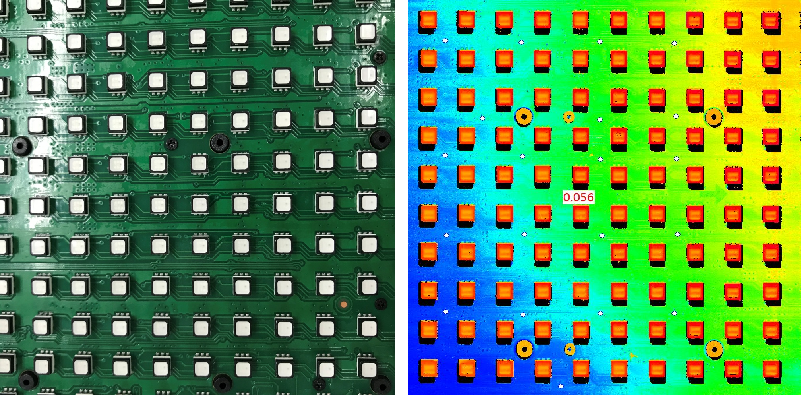 LED灯珠板平面度检测