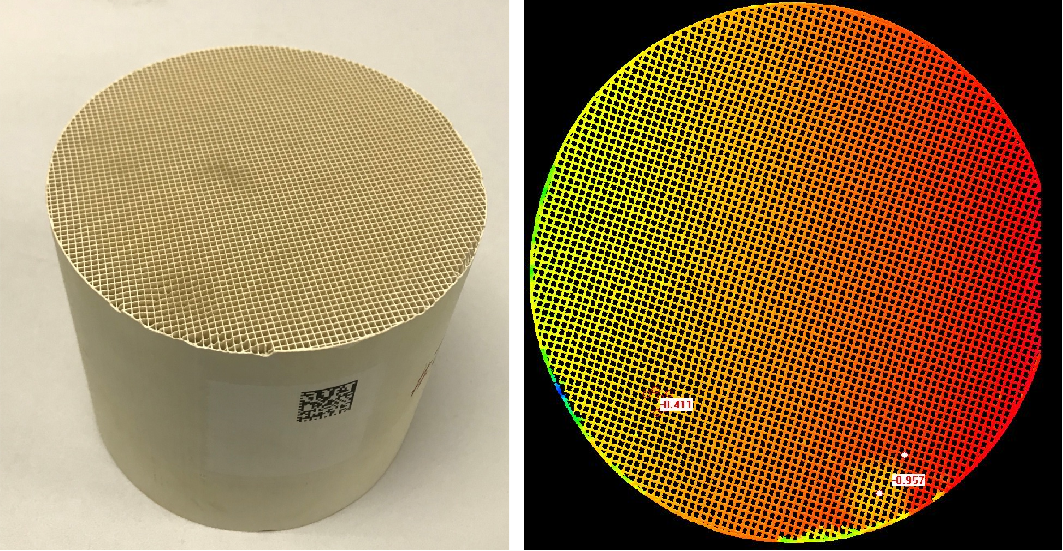 汽车配件滤芯高度差检测