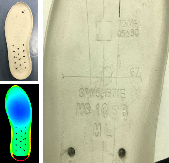 鞋底标记线宽度检测
